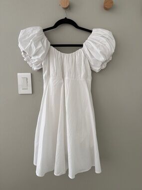 Abercrombie Ruched Puff Sleeve Mini Dress